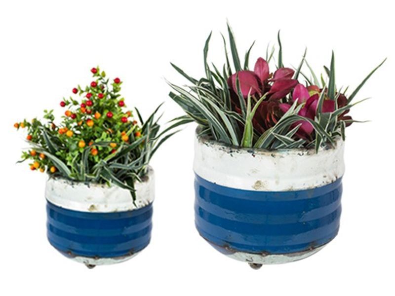 Wholesale Bondi Blue Balcony Planters - Set Of Two