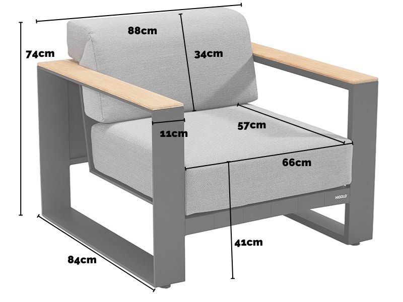 Wholesale Cambusa Armchair | Grey and White