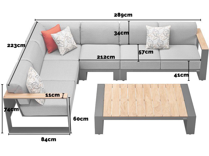 Wholesale Cambusa Corner Unit | Grey and White
