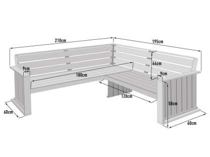 Wholesale Cecina Corner Bench