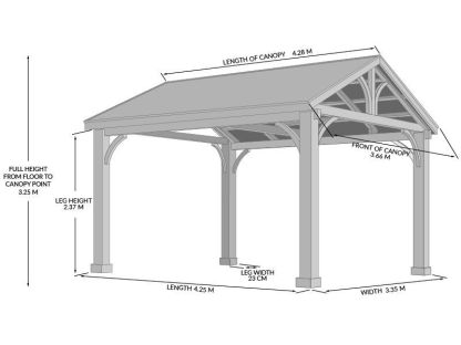 Wholesale Cedar Gazebo 4.2m x 3.6m | FSC Certified
