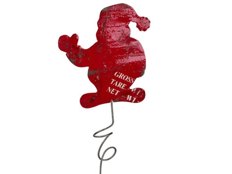 Wholesale Festive Santa Stakes  - Set of 10