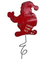 Wholesale Festive Santa Stakes  - Set of 10
