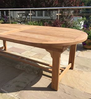 Wholesale Chunky Teak Dining Table - extendable 2.4 - 3 metres