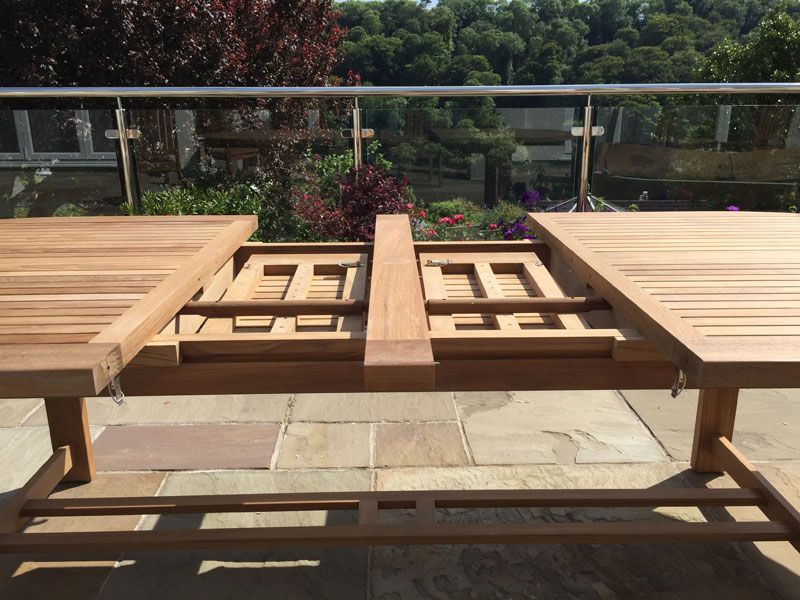 Wholesale Chunky Teak Dining Table - extendable 2.4 - 3 metres