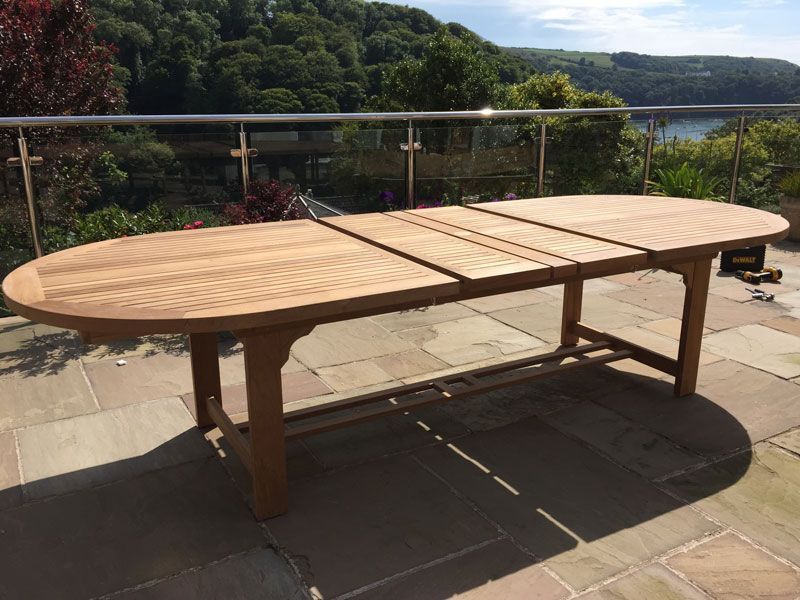 Wholesale Chunky Teak Dining Table - extendable 2.4 - 3 metres