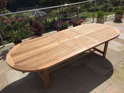 Wholesale Chunky Teak Dining Table - extendable 2.4 - 3 metres