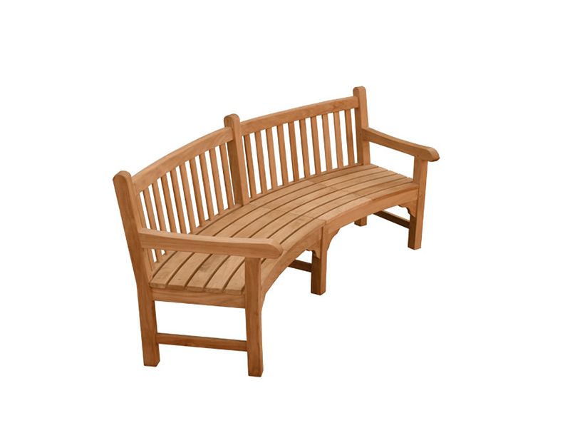 Contour Teak Bench With Arms | FSC® Certified