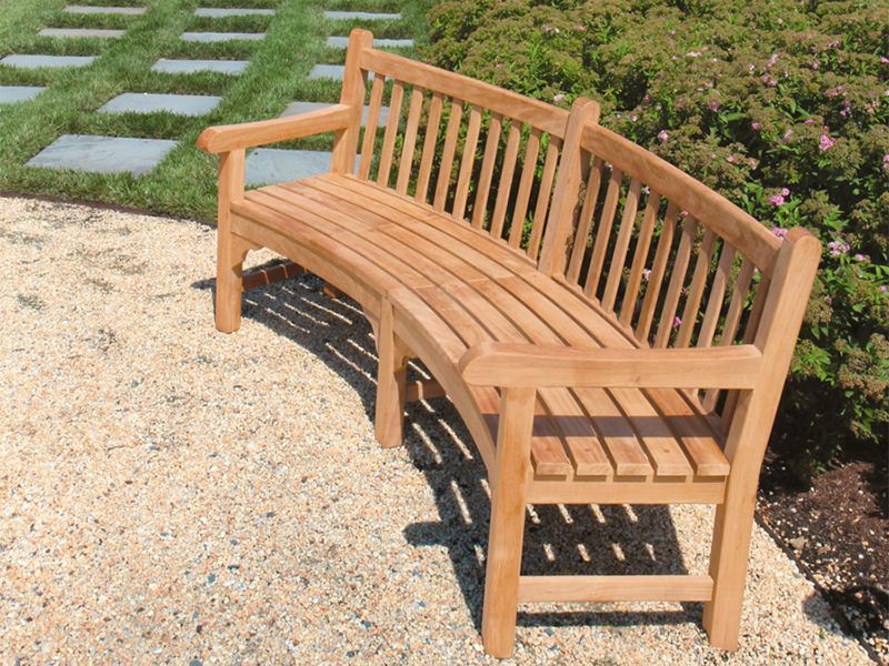 Contour Teak Bench With Arms | FSC® Certified