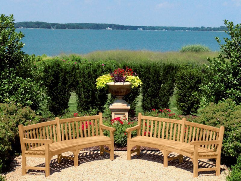 Contour Teak Bench With Arms | FSC® Certified