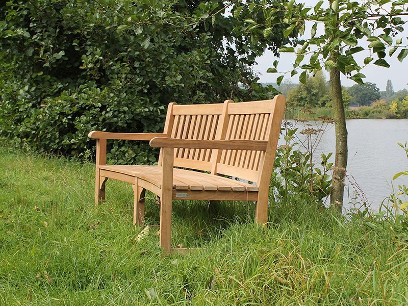 Contour Teak Bench With Arms | FSC® Certified