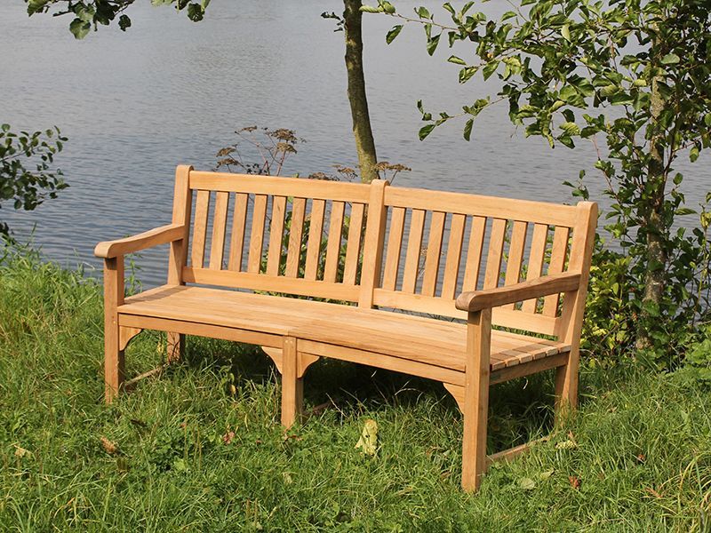 Contour Teak Bench With Arms | FSC® Certified