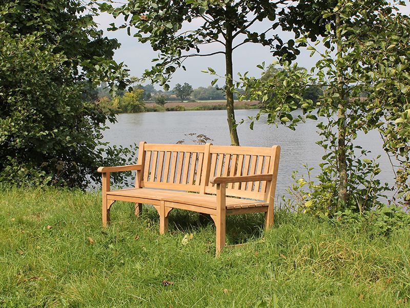 Contour Teak Bench With Arms | FSC® Certified