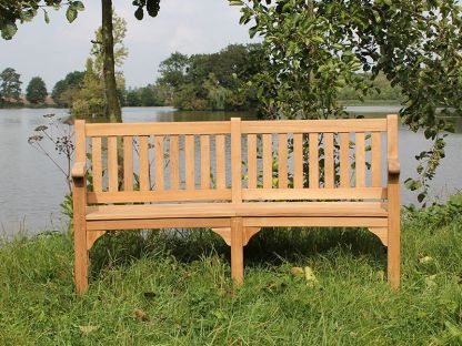 Contour Teak Bench With Arms | FSC® Certified