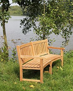 Contour Teak Bench With Arms | FSC® Certified