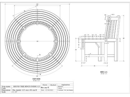 Wholesale Small Circular Tree Bench