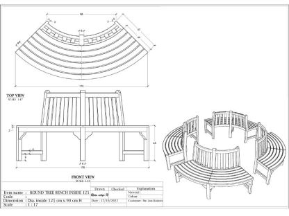 Wholesale Small Circular Tree Bench