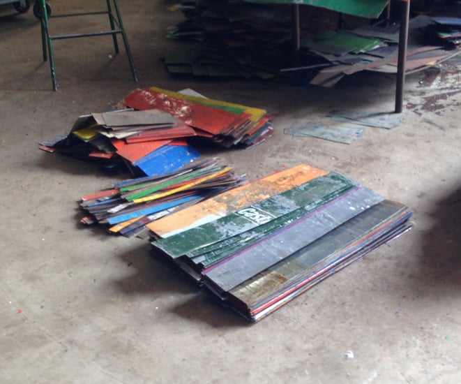 They are then cut to various sizes in line with the design being made
