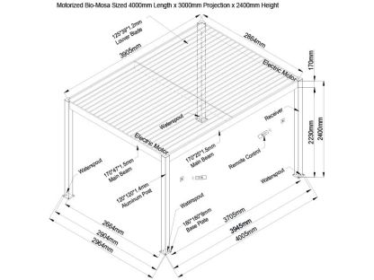 Wholesale Eclipse 3 X 4m LED Motorised Pergola 