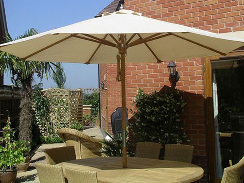 Wholesale Diamond Teak Parasol - 2.5m Diameter