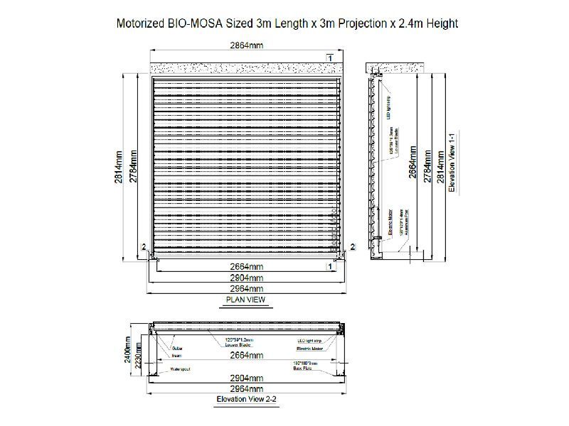 Wholesale Eclipse 3 X 3m LED Motorised Pergola | Wall Mounted 