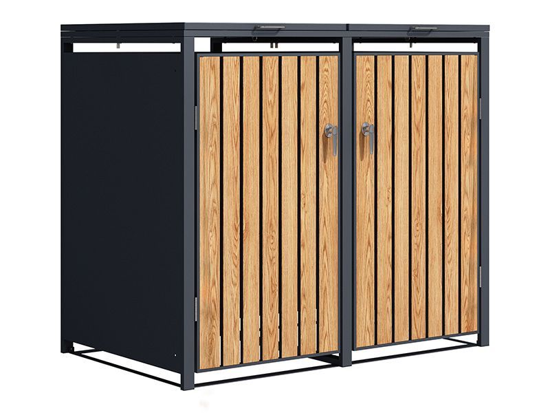 Wholesale Galvanized Steel Wheelie Bin Cover | Double