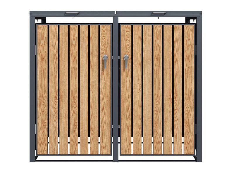 Wholesale Galvanized Steel Wheelie Bin Cover | Double