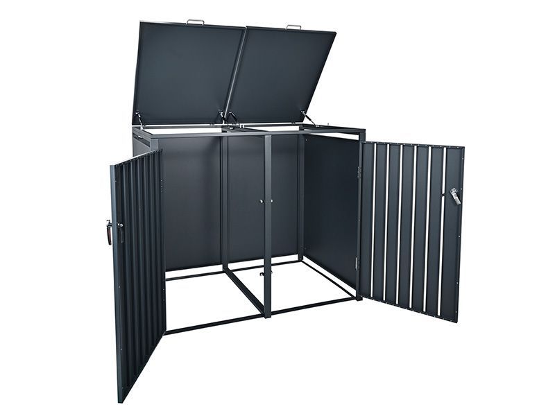 Wholesale Galvanized Steel Wheelie Bin Cover | Double
