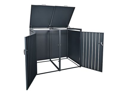 Wholesale Galvanized Steel Wheelie Bin Cover | Double