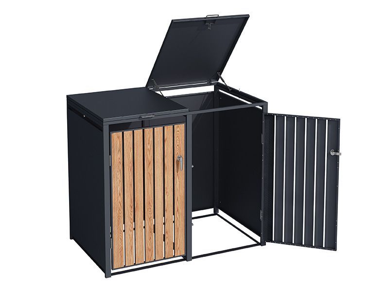 Wholesale Galvanized Steel Wheelie Bin Cover | Double