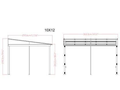 Wholesale Four Seasons Wall Mounted Gazebo 3m x 3.65m
