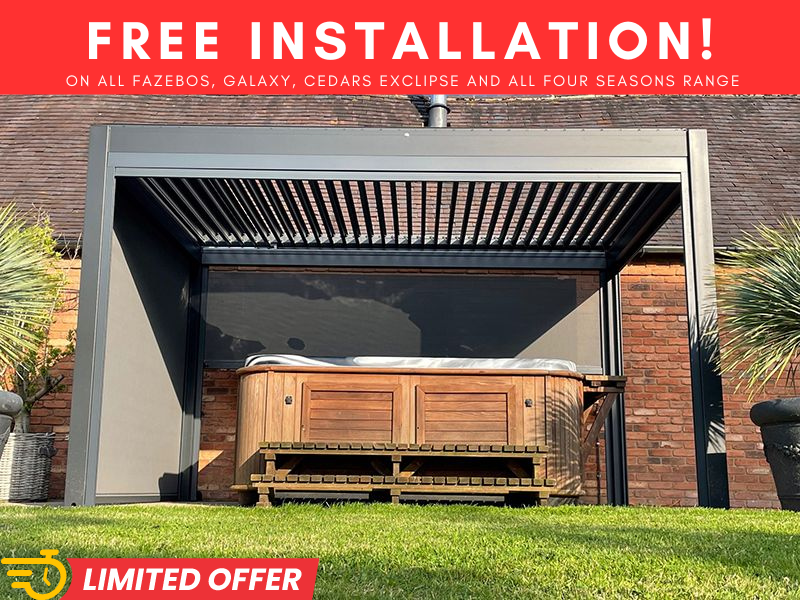 Wholesale Eclipse 3 X 3m LED Motorised Pergola | Wall Mounted 
