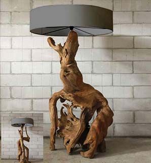 Wholesale Rustic Root Floor Lamp