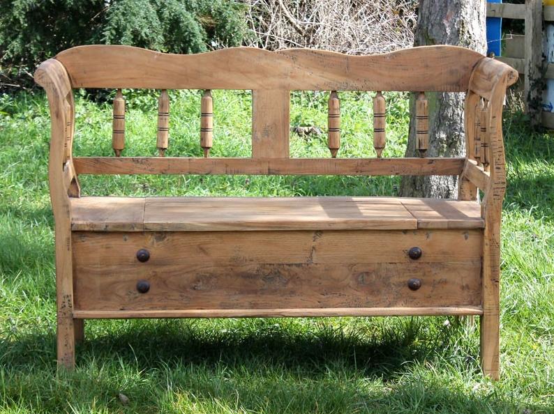 strorage benches in small gardens