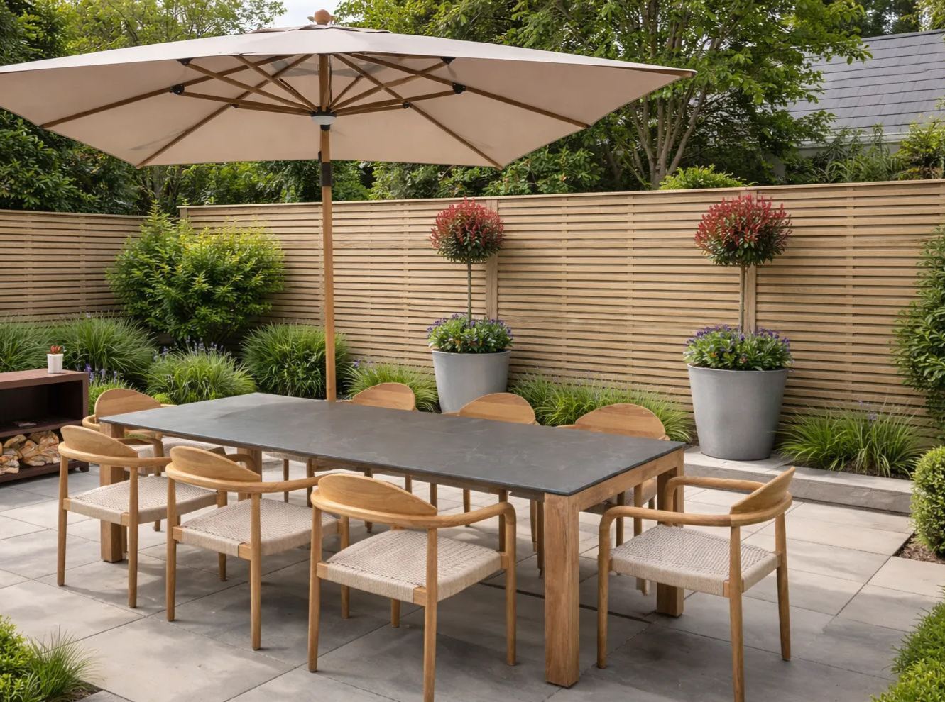 Wholesale Pisa 3M Square Cantilever Parasol with LED Lights