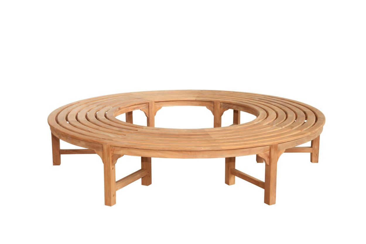 Teak Backless Contour Bench 