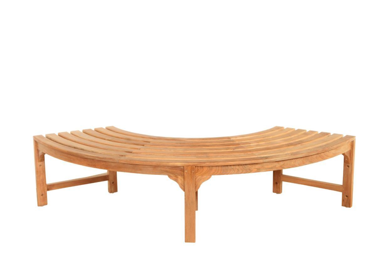 Teak Backless Contour Bench 