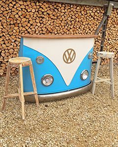 Indian VW Bus Bar Counter | Blue And White