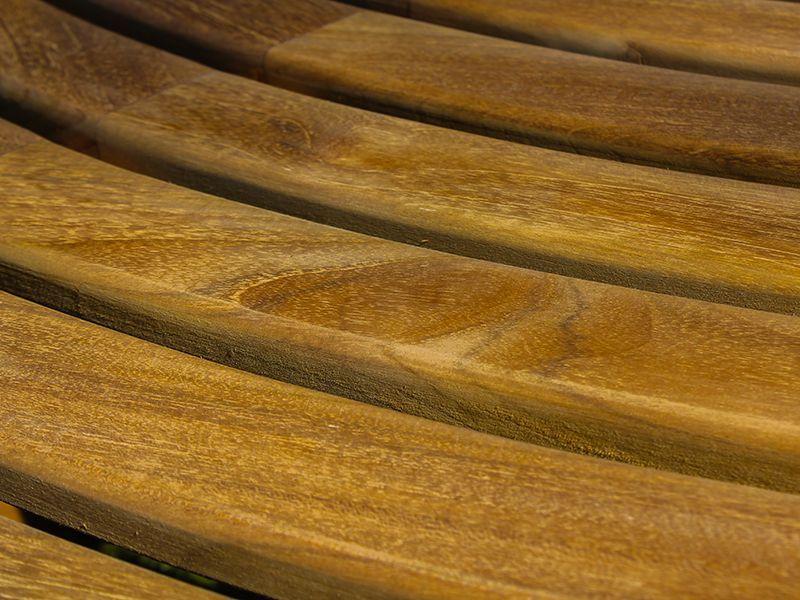 Teak Backless Contour Bench 