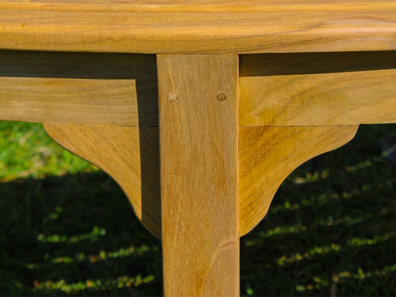 Teak Backless Contour Bench 