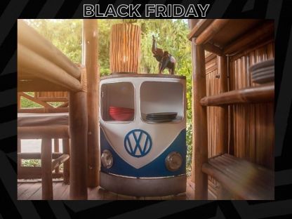 Wholesale Indian VW Bus Bar Cabinet Blue 