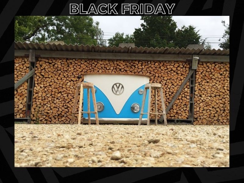 Indian VW Bus Bar Counter | Blue And White