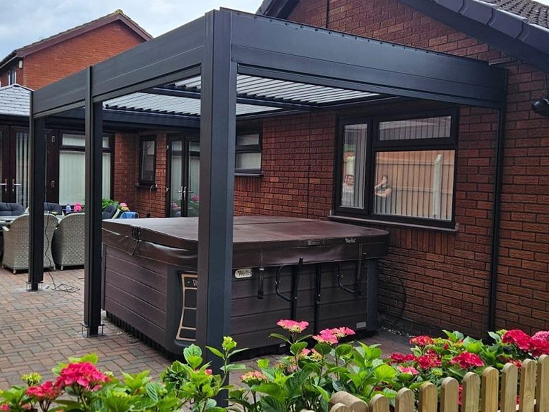 Wholesale Eclipse 5 X 3m LED Motorised Pergola | Wall Mounted