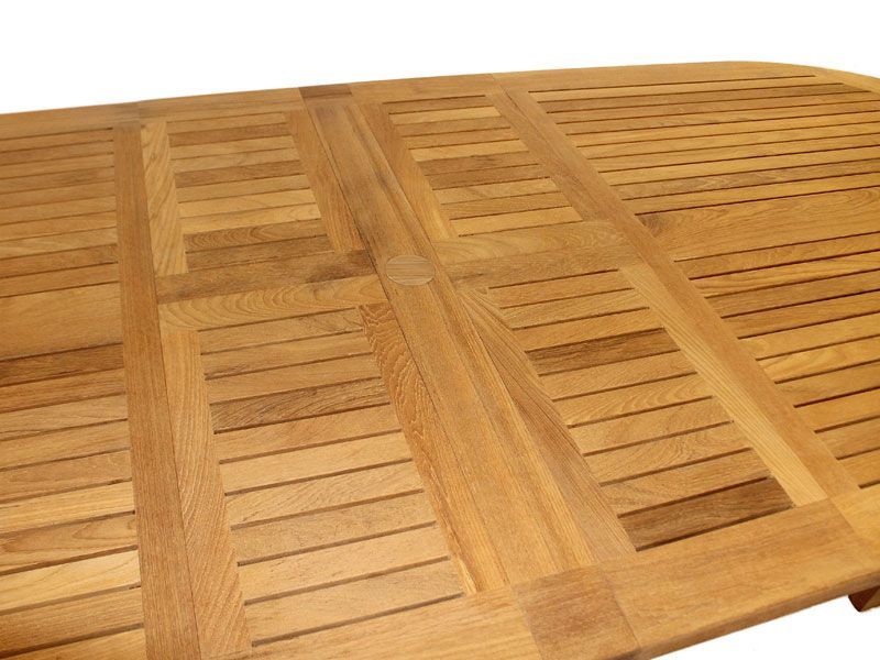 Wholesale Chunky Teak Dining Table - extendable 2.4 - 3 metres