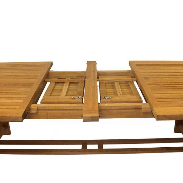 Wholesale Chunky Teak Dining Table - extendable 2.4 - 3 metres