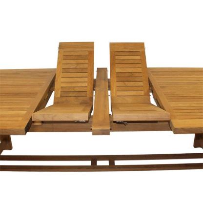 Wholesale Chunky Teak Dining Table - extendable 2.4 - 3 metres