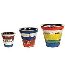 Wholesale Madrid Round Planter (Set Of Three)