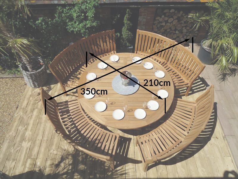 Wholesale Malvern Curved Bench Set