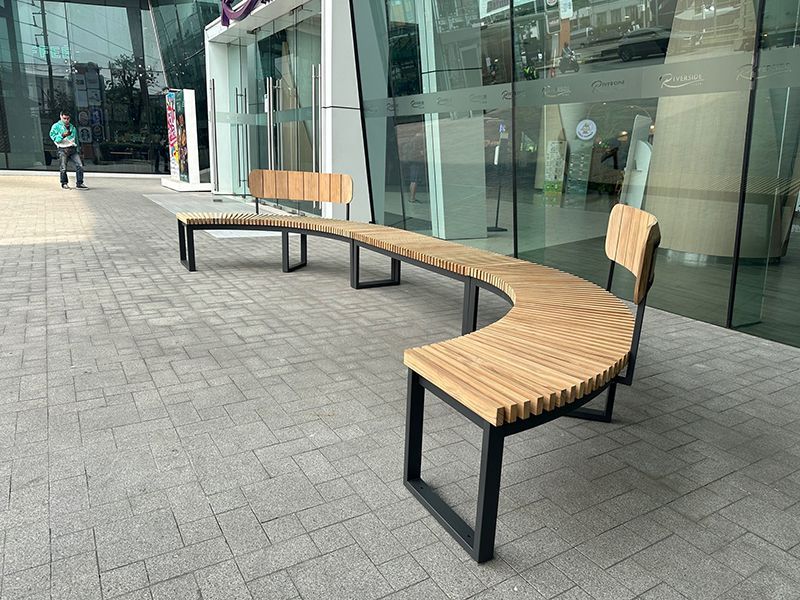 Outer Backrest | Mandalay Curved Bench-Garden Furniture Centre-LowRange,Benches,Teak Benches Benches,Curved Benches,Backless-{collection_title}