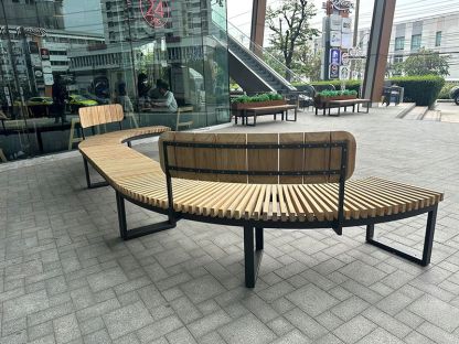 Outer Backrest | Mandalay Curved Bench-Garden Furniture Centre-LowRange,Benches,Teak Benches Benches,Curved Benches,Backless-{collection_title}